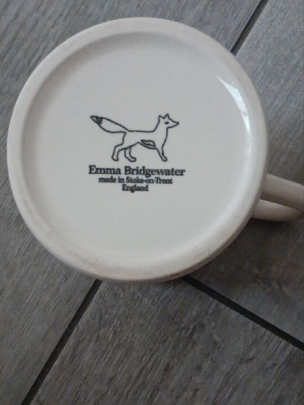 Cream Ceramic Mug with Black Cutlery Motif - Picture 3 of 3